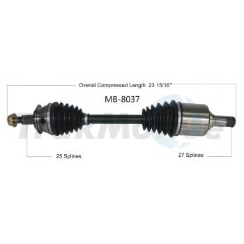 2010 Mercedes-Benz B200 CV Axle Shaft Front Left TrakMotive MB8037 image 1 of 3