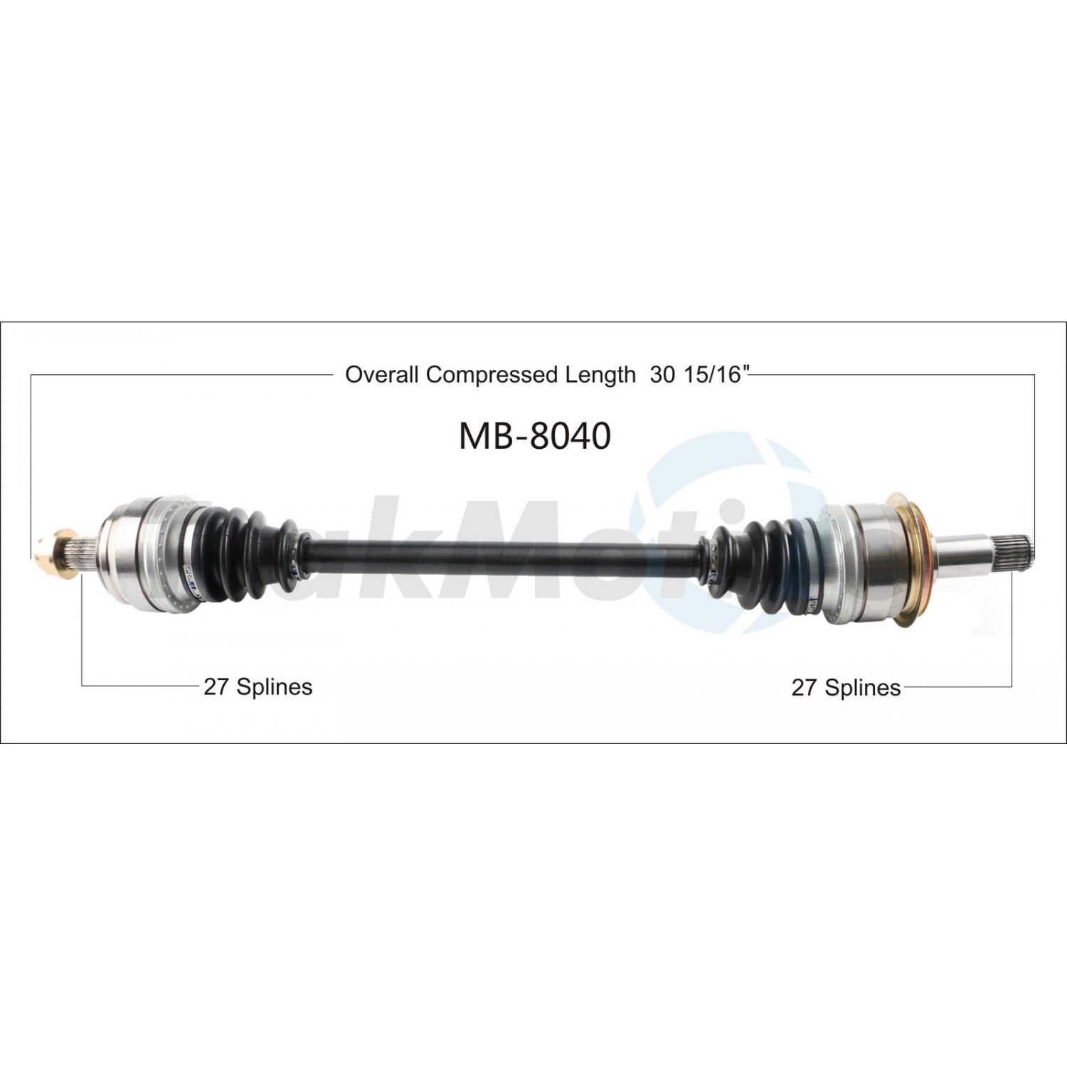 TrakMotive MB8040 CV Axle Shaft product image 1 of 3