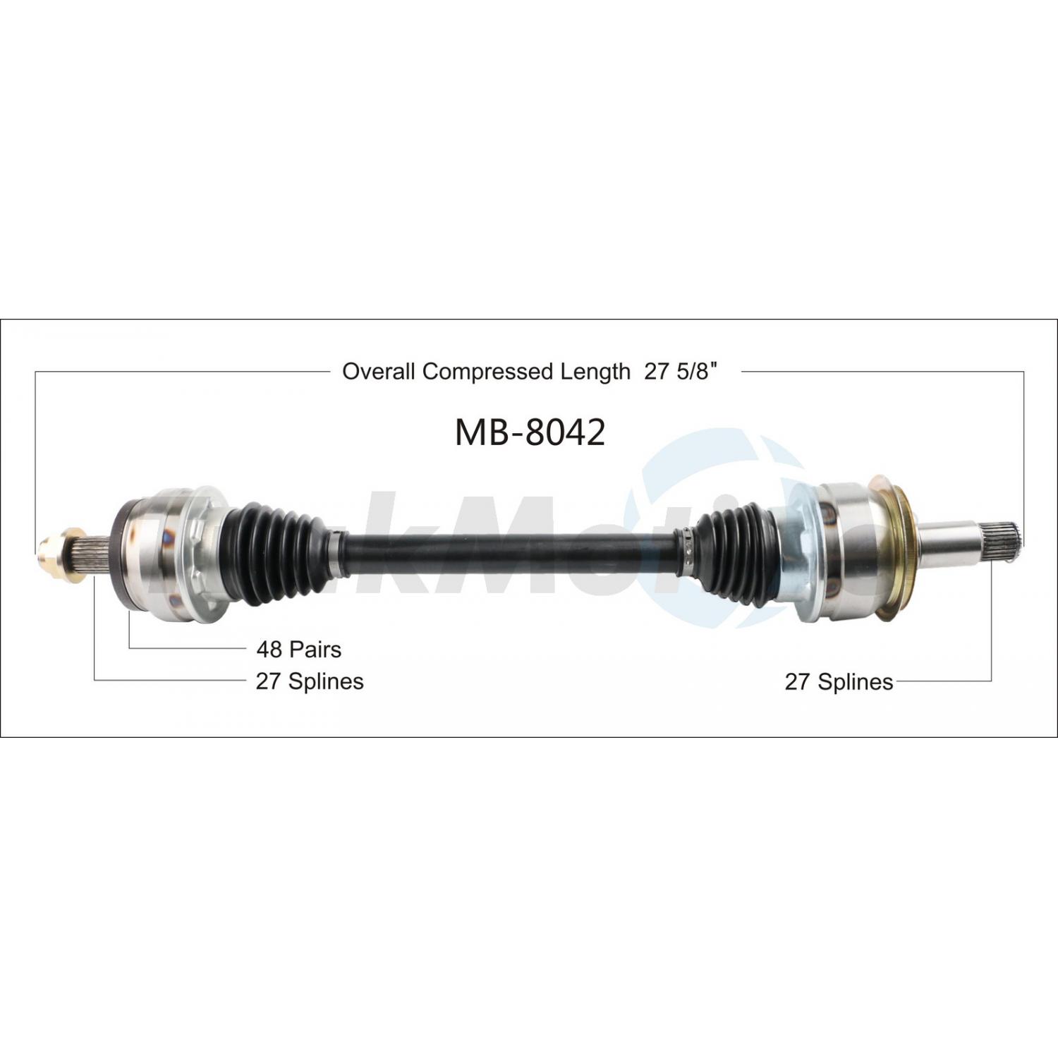 TrakMotive MB8042 CV Axle Shaft product image 1 of 3