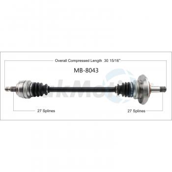 2016 Mercedes-Benz C300 CV Axle Shaft Rear Left TrakMotive MB8043 image 1 of 3