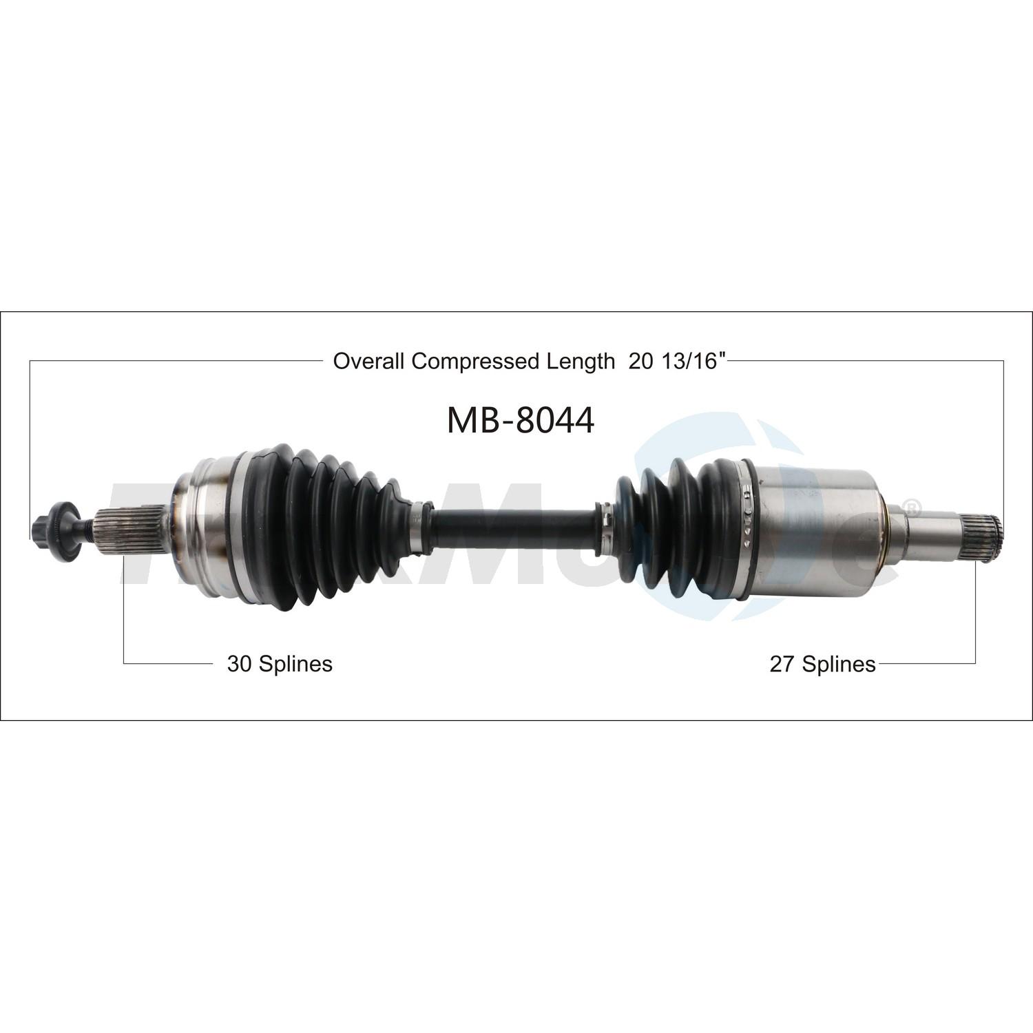 TrakMotive MB8044 - CV Axle Shaft TrakMotive MB8044 CV Axle Shaft product image 1 of 3