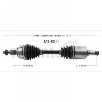 2012 Mercedes-Benz C300 CV Axle Shaft Front Right TrakMotive MB8044 image 1 of 3