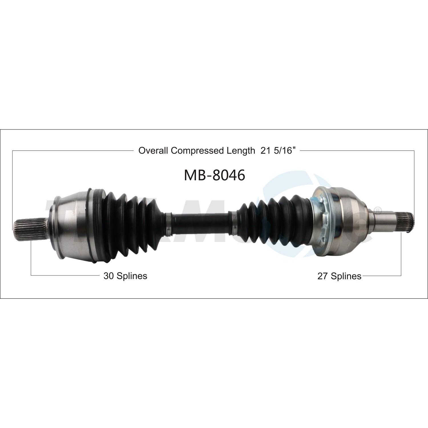 TrakMotive MB8046 - CV Axle Shaft TrakMotive MB8046 CV Axle Shaft product image 1 of 3