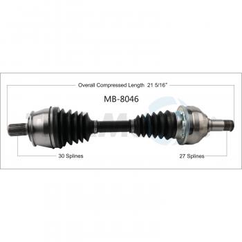 2019 Mercedes-Benz CLA45 AMG CV Axle Shaft Front Left TrakMotive MB8046 image 1 of 3