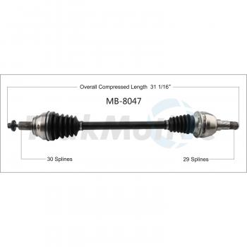 2017 Mercedes-Benz B250e CV Axle Shaft Front Right TrakMotive MB8047 image 1 of 3