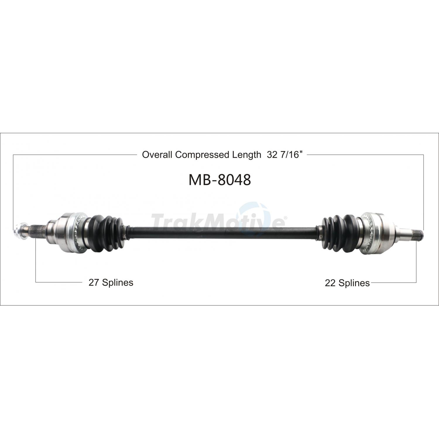 TrakMotive MB8048 - CV Axle Shaft TrakMotive MB8048 CV Axle Shaft product image 1 of 3