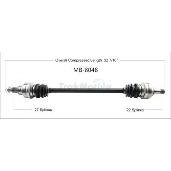 2019 Mercedes-Benz GLA45 AMG CV Axle Shaft Rear Right TrakMotive MB8048 image 1 of 3