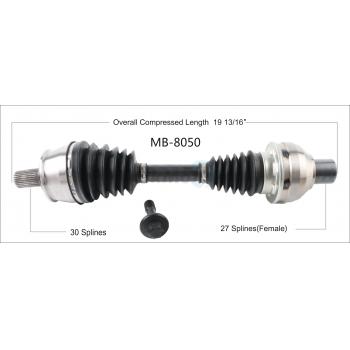 2019 Mercedes-Benz CLA45 AMG CV Axle Shaft Front Right TrakMotive MB8050 image 1 of 3