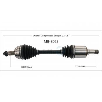 2014 Mercedes-Benz CLS63 AMG CV Axle Shaft Front Right TrakMotive MB8053 image 1 of 3