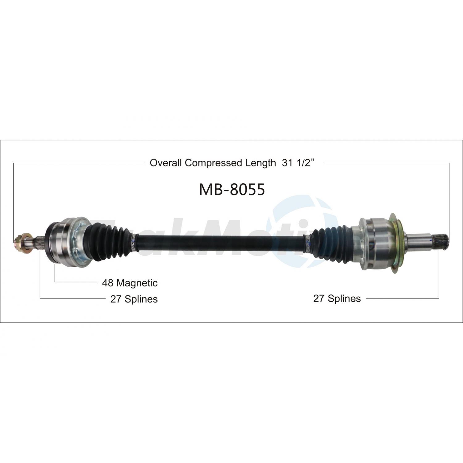 TrakMotive MB8055 CV Axle Shaft product image 1 of 3