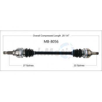 2019 Mercedes-Benz CLA45 AMG CV Axle Shaft Rear Left TrakMotive MB8056 image 1 of 3