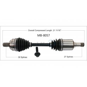 2016 Mercedes-Benz E350 CV Axle Shaft Front Right TrakMotive MB8057 image 1 of 3