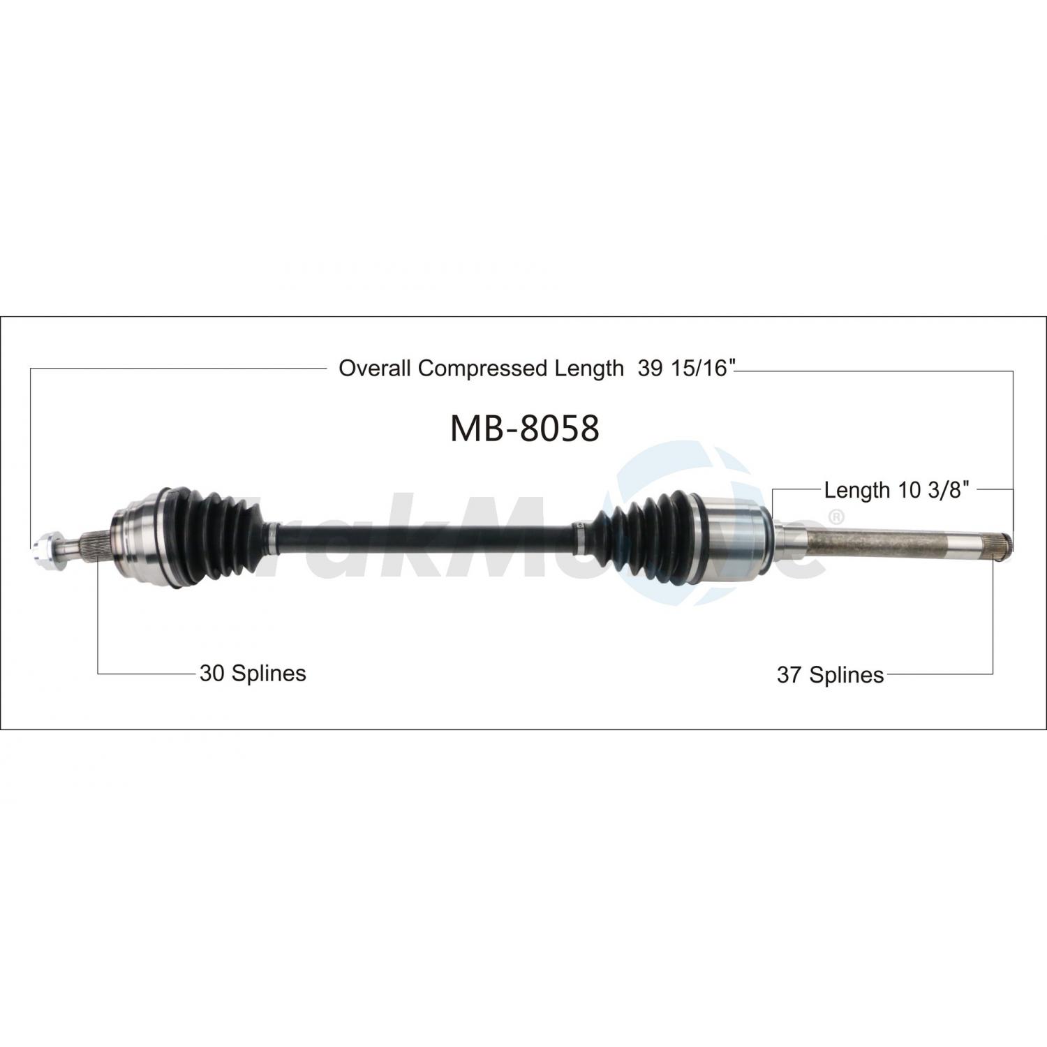 TrakMotive MB8058 - CV Axle Shaft TrakMotive MB8058 CV Axle Shaft product image 1 of 3
