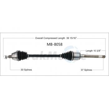 2016 Mercedes-Benz GL350 CV Axle Shaft
