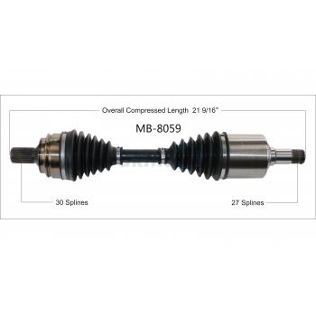 2015 Mercedes-Benz GLK250 CV Axle Shaft Front Right TrakMotive MB8059 image 1 of 3