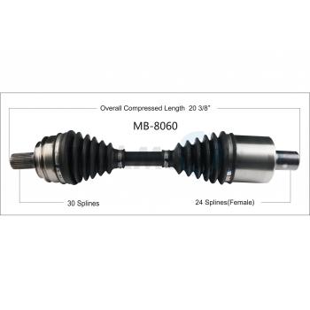 2015 Mercedes-Benz GLK250 CV Axle Shaft Front Left TrakMotive MB8060 image 1 of 3