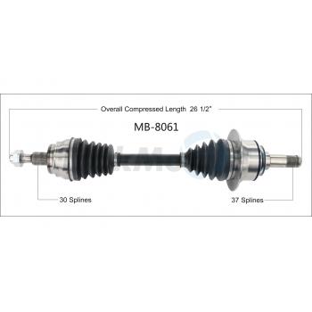 2014 Mercedes-Benz ML350 CV Axle Shaft Front Left TrakMotive MB8061 image 1 of 3