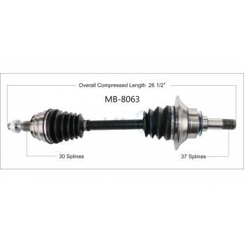 2014 Mercedes-Benz ML350 CV Axle Shaft Front Left TrakMotive MB8063 image 1 of 3