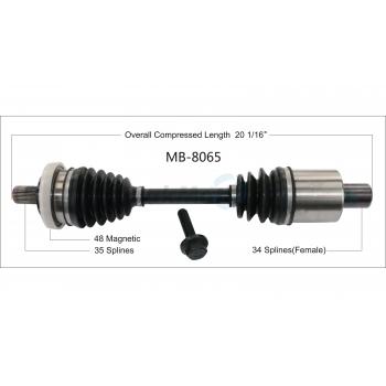 2006 Mercedes-Benz S430 CV Axle Shaft Front Left TrakMotive MB8065 image 1 of 3