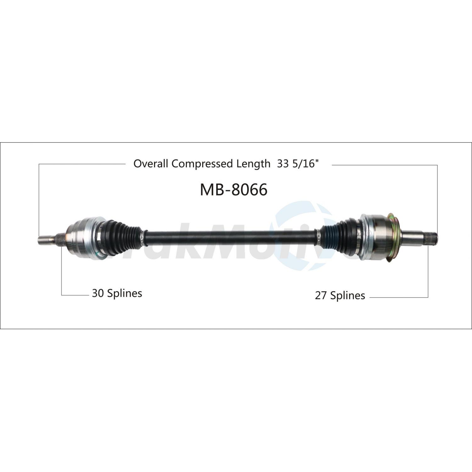 TrakMotive MB8066 - CV Axle Shaft TrakMotive MB8066 CV Axle Shaft product image 1 of 3