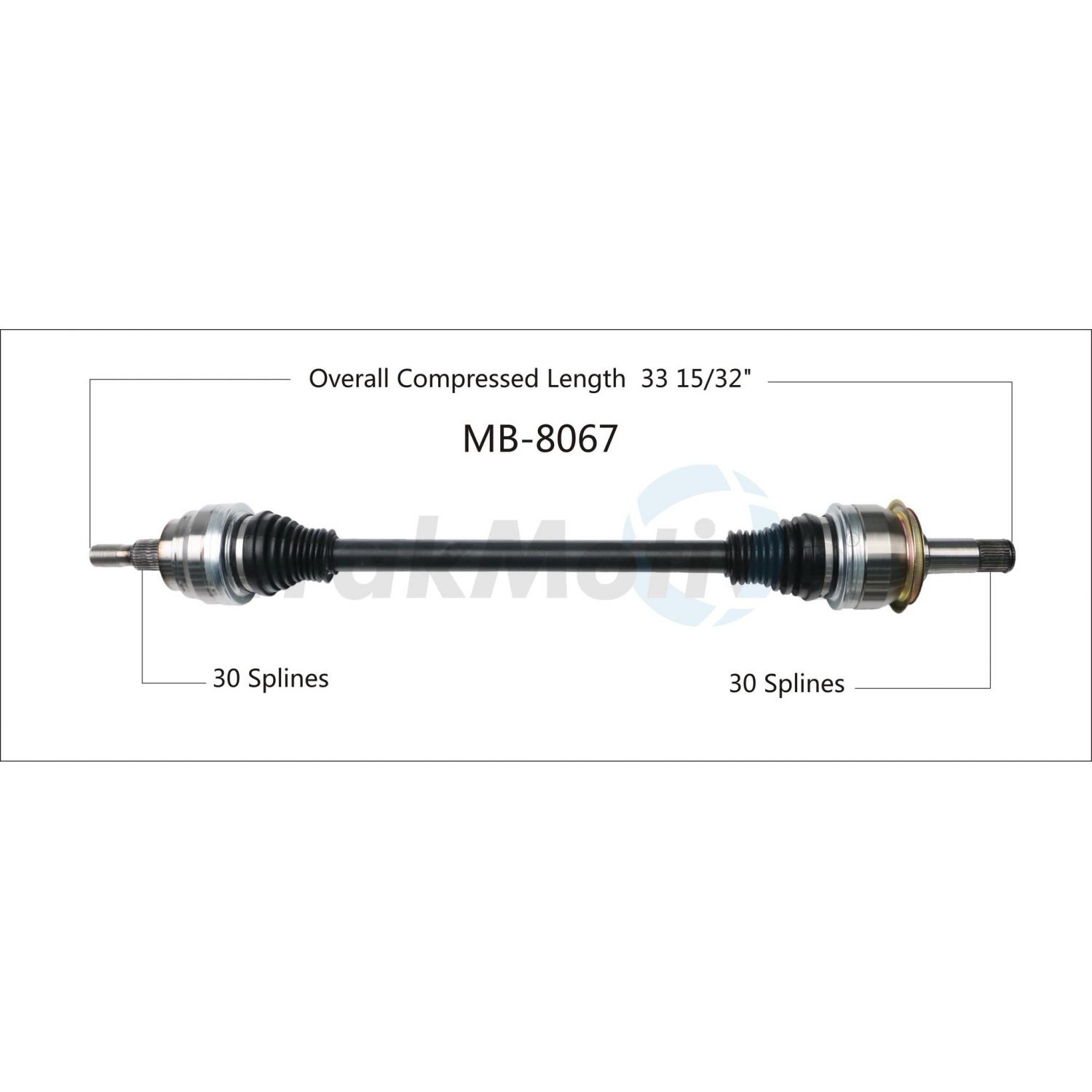 TrakMotive MB8067 - CV Axle Shaft TrakMotive MB8067 CV Axle Shaft product image 1 of 3