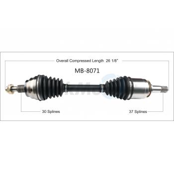 2011 Mercedes-Benz ML63 AMG CV Axle Shaft Front Left TrakMotive MB8071 image 1 of 3