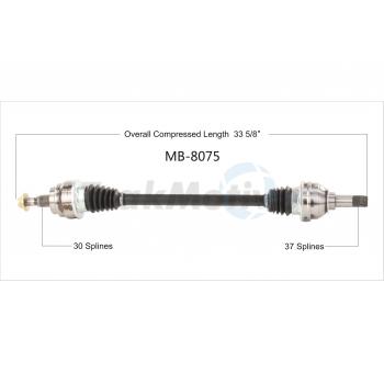 2007 Mercedes-Benz R500 CV Axle Shaft Rear Left TrakMotive MB8075 image 1 of 3