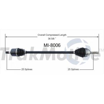 1994 Eagle Summit CV Axle Shaft Front Left TrakMotive MI8006 image 1 of 3