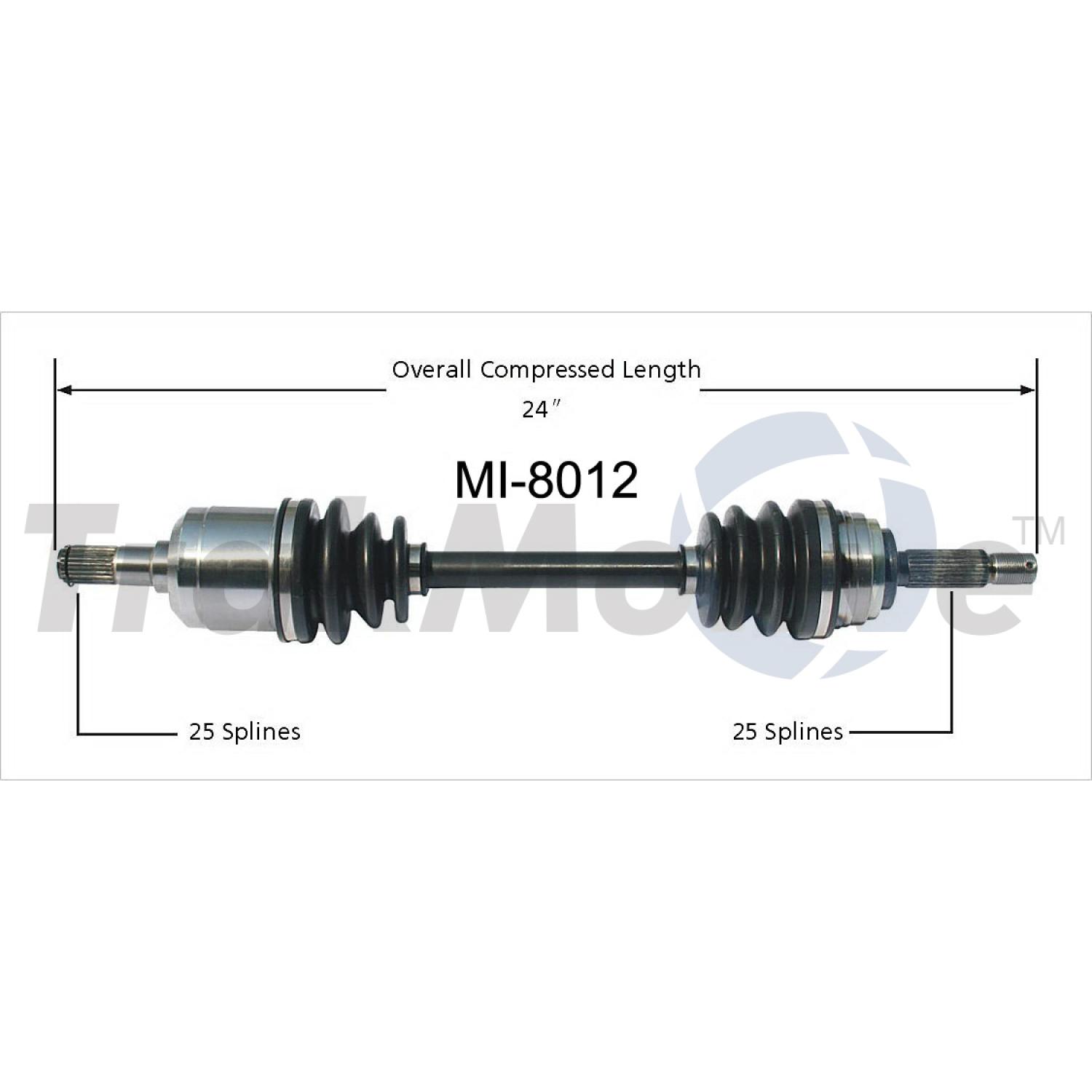 TrakMotive MI8012 - CV Axle Shaft TrakMotive MI8012 CV Axle Shaft product image 1 of 3