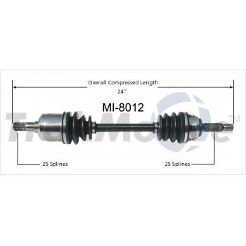 1994 Eagle Summit CV Axle Shaft Front Right TrakMotive MI8012 image 1 of 3