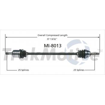 1994 Eagle Summit CV Axle Shaft Front Left TrakMotive MI8013 image 1 of 3