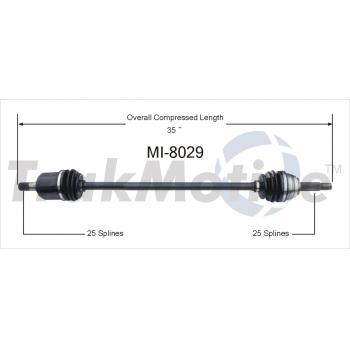 1993 Mitsubishi Precis CV Axle Shaft Front Left TrakMotive MI8029 image 1 of 3