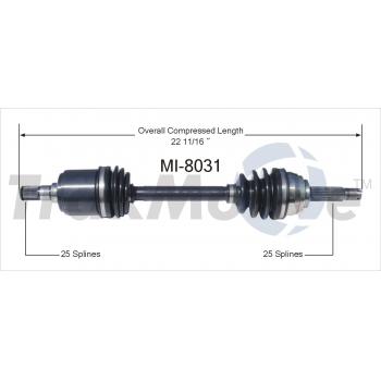 1982 Plymouth Champ CV Axle Shaft Front Right TrakMotive MI8031 image 1 of 3
