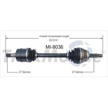 1999 Mitsubishi 3000GT CV Axle Shaft Front Right TrakMotive MI8036 image 1 of 3