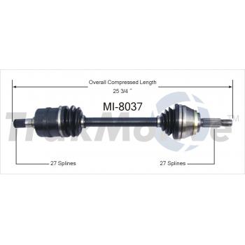 1999 Mitsubishi 3000GT CV Axle Shaft Front Right TrakMotive MI8037 image 1 of 3