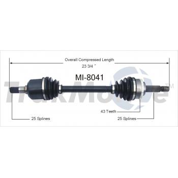 1994 Eagle Summit CV Axle Shaft Front Right TrakMotive MI8041 image 1 of 3