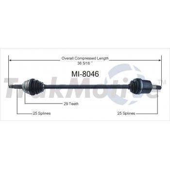 1996 Hyundai Elantra CV Axle Shaft Front Right TrakMotive MI8046 image 1 of 3