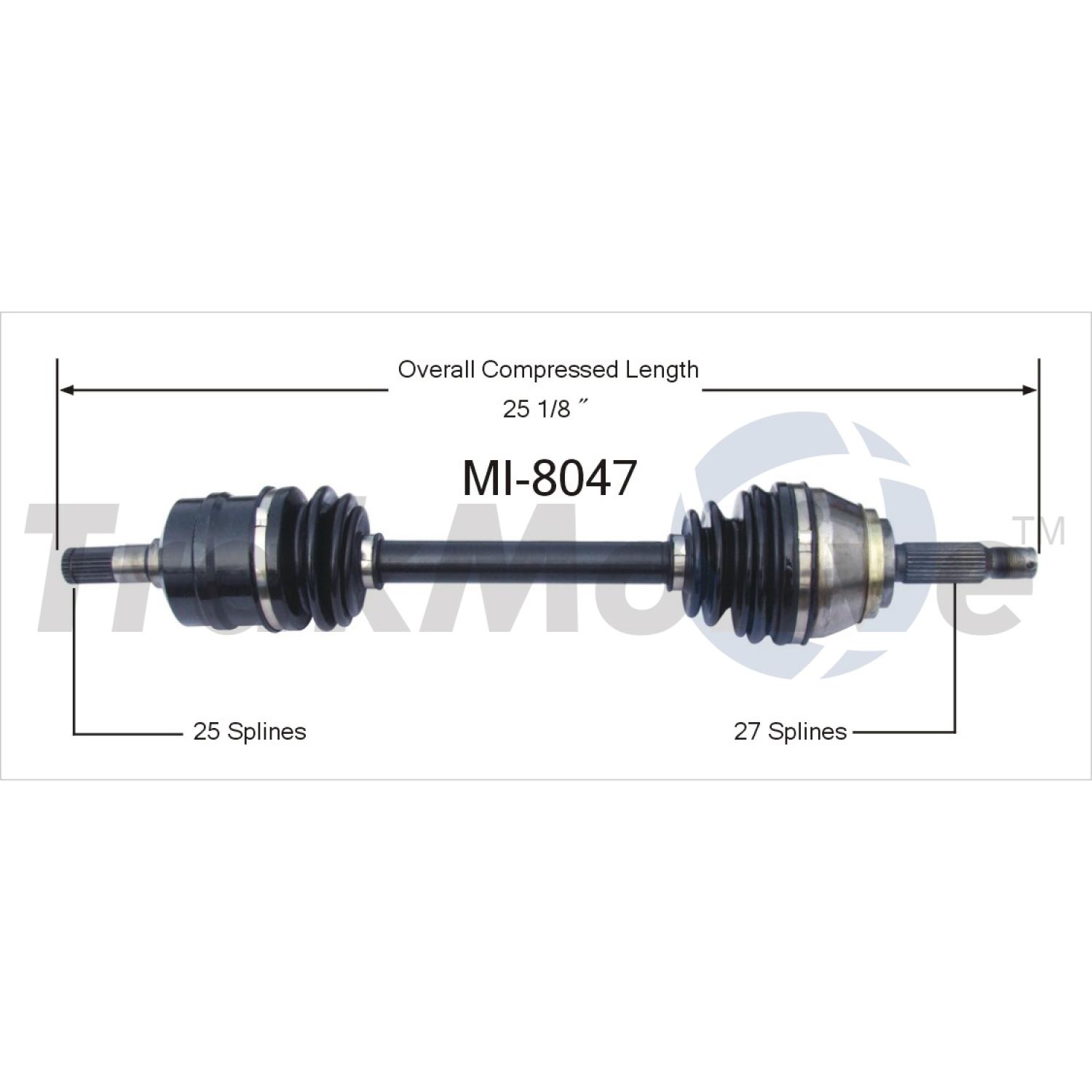 TrakMotive MI8047 - CV Axle Shaft TrakMotive MI8047 CV Axle Shaft product image 1 of 3