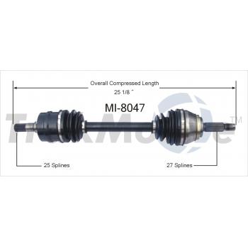 1993 Mitsubishi Diamante CV Axle Shaft Front Right TrakMotive MI8047 image 1 of 3