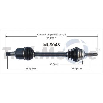 1998 Eagle Talon CV Axle Shaft Front Right TrakMotive MI8048 image 1 of 3