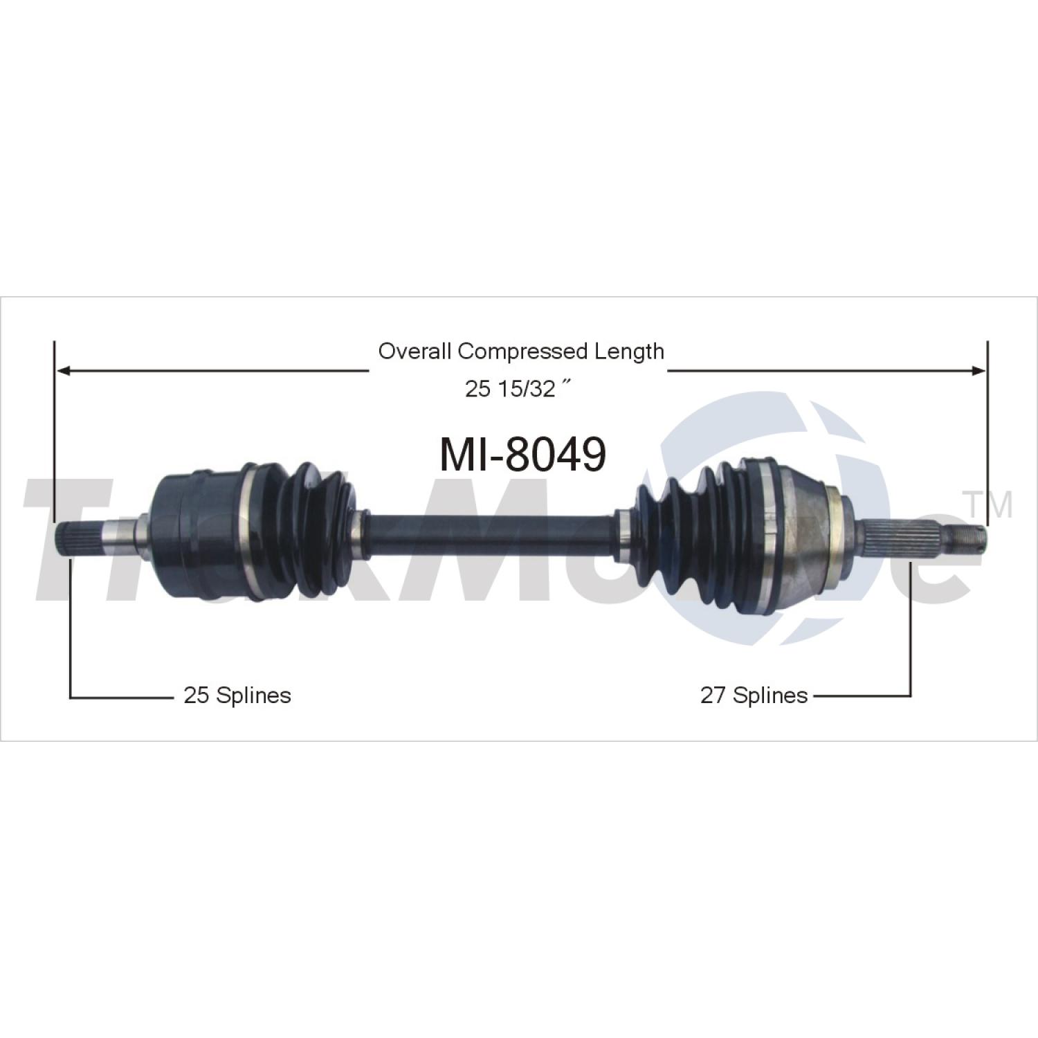 TrakMotive MI8049 - CV Axle Shaft TrakMotive MI8049 CV Axle Shaft product image 1 of 3