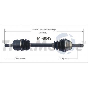 1992 Dodge Stealth CV Axle Shaft Front Right TrakMotive MI8049 image 1 of 3