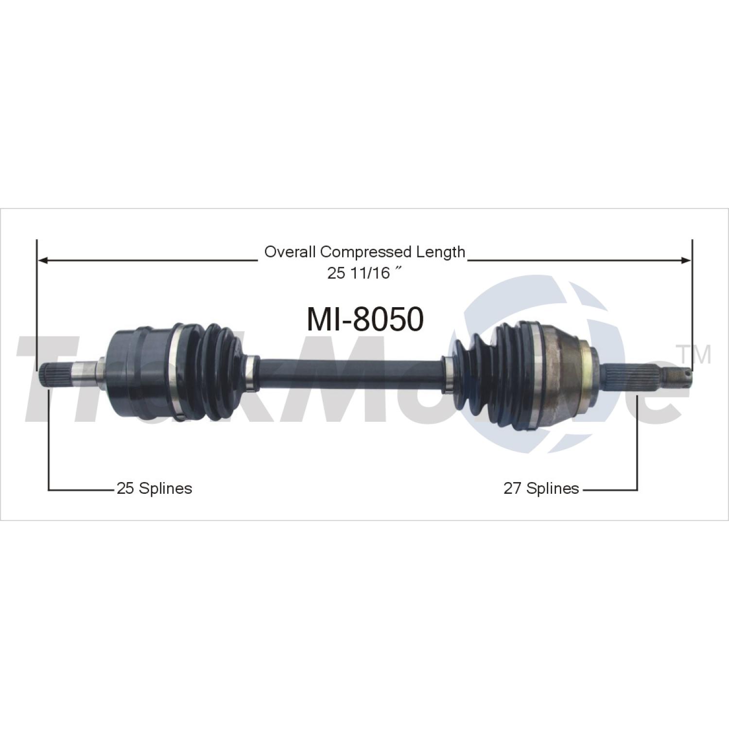 TrakMotive MI8050 - CV Axle Shaft TrakMotive MI8050 CV Axle Shaft product image 1 of 3