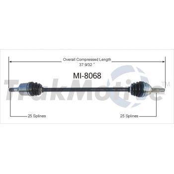 1994 Eagle Summit CV Axle Shaft Front Left TrakMotive MI8068 image 1 of 3