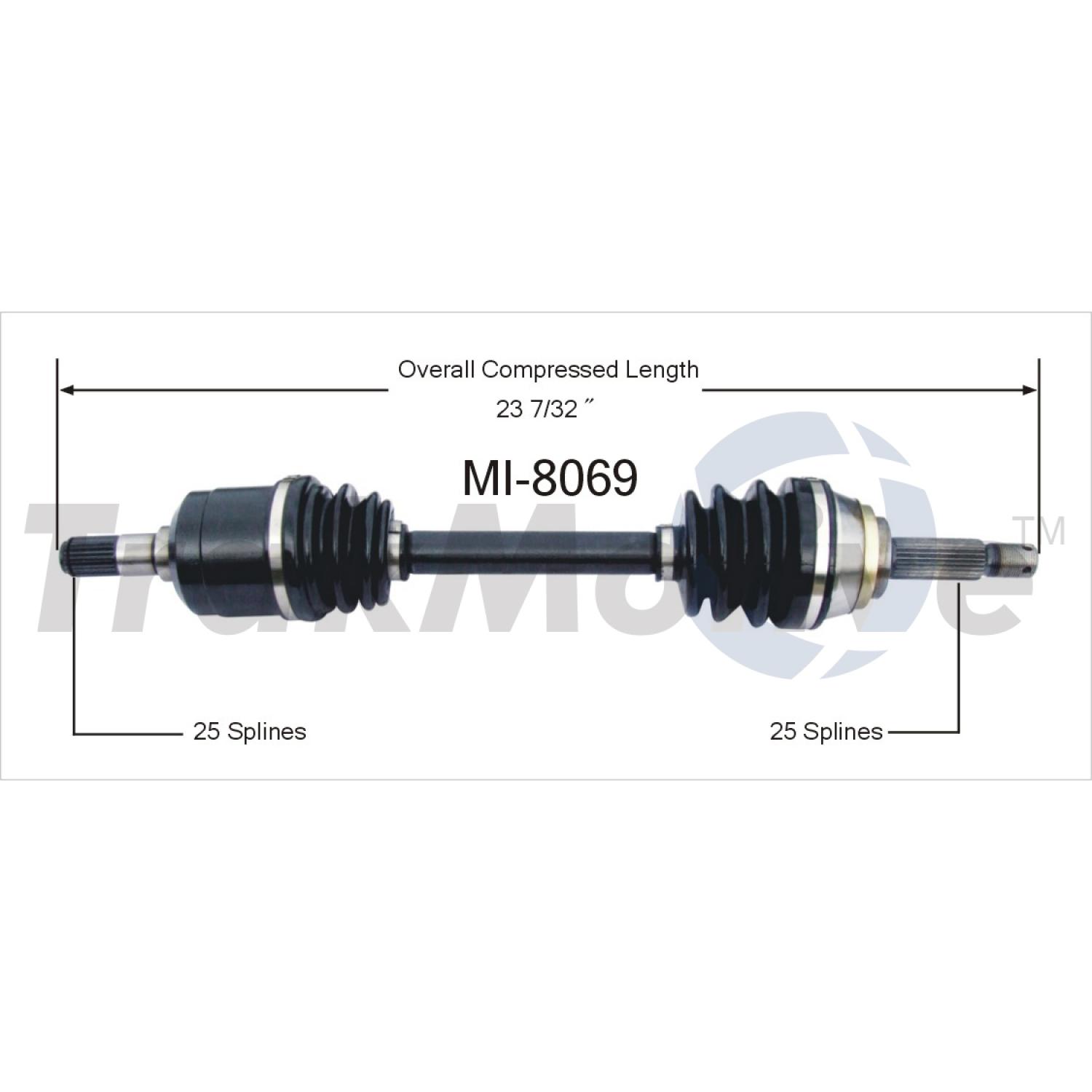 TrakMotive MI8069 CV Axle Shaft product image 1 of 3