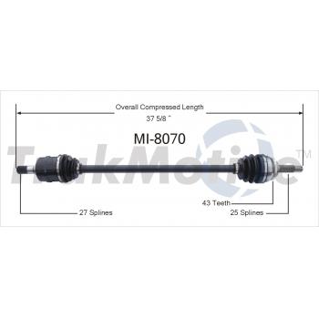 1998 Eagle Talon CV Axle Shaft Front Left TrakMotive MI8070 image 1 of 3