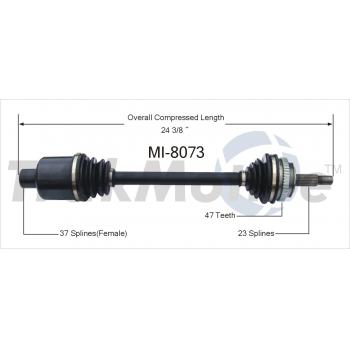 1990 Eagle Premier CV Axle Shaft Front Left TrakMotive MI8073 image 1 of 3