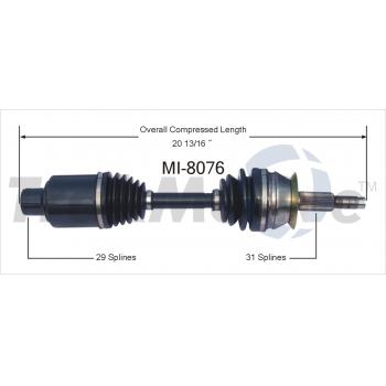 2000 Dodge Durango CV Axle Shaft