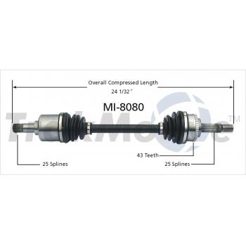 1997 Mitsubishi Mirage CV Axle Shaft