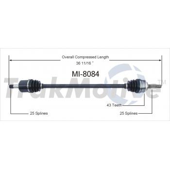 1997 Mitsubishi Mirage CV Axle Shaft Front Right TrakMotive MI8084 image 1 of 3